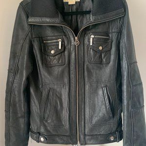 Michael Kors Leather Moto Jacket